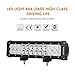 Auxbeam 12 Inch LED Light Bar with Wiring Harness 72W 7200lm Light Bar Combo Beams 24pcs 3W Led Chips Waterproof Led Work Light for Truck Pickup Jeep SUV ATV UTV