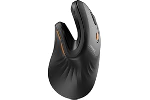 ProtoArc Ergonomic Vertical Mouse, EM11 NL Bluetooth Mouse Wireless, Ergo Mouse with 3 Multi-Device for PC/Notebook/Laptop, USB-C Rechargeable Mice for Windows, Mac OS,Black
