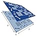Ming's Mark DA3 Stylish Camping Reversible Dog Paw/Bone Patio Mat - 9' x 9', blue/white