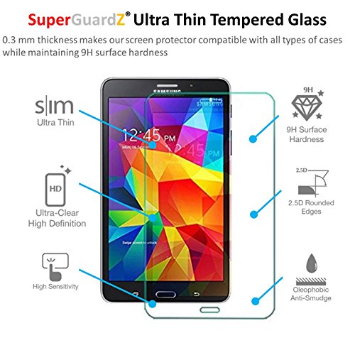 [2-PACK] For Samsung Galaxy Tab E 8.0 - SuperGuardZ Tempered Glass Screen Protector, 9H, 0.3mm, 2.5D Round Edge, Anti-Scratch, Anti-Bubble