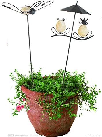 ecostake jardín Artificial rana y Mariposa par estacas/enrejado de ...