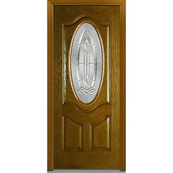 Compañía Nacional de puerta Fibra de vidrio madera de caoba prehung