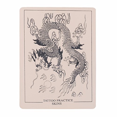 10 Sheets Blank Tattoo Skin Practice for Practicing Tattooing, Face Painting and Microblading Eyebrows Strokes, Thicker Double Sides,Beginners and Experienced Artists Tattoo Kits
