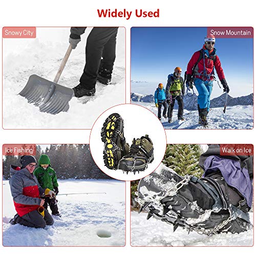 Dr. Prepare Ice Cleats, Ice Grippers & Crampons, Traction Cleats for Women Men Kids, Ice Spikes Snow Cleats Snow Grips for Shoes Boots, Ice Grips Microspikes for Hiking, Walking, Mud