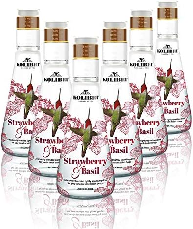 Strawberry & Basil Fizzy Drinks - Alcohol-Free, Lightly Sparkling Water with Botanical Infusion - Low Sugar - Control Sweetness to Taste