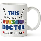Yanprint Awesome Doctor Mug, Thank You Gift for Doctor Appreciation Christmas Birthday Gifts for Dr.11OZ Tea Cup