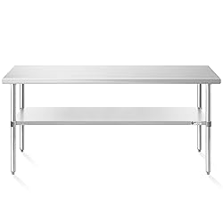 KUTLER Stainless Steel Table 30 x 72 Inches, NSF