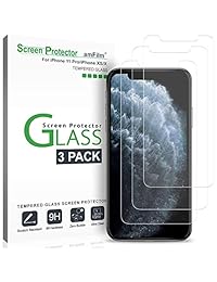 amFilm - Protector de pantalla de cristal templado para iPhone XS   X (5,8 pulgadas, 3 unidades)