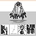 VINLUZ Modern Farmhouse Chandelier Lighting-18 Lights Sputnik Chandelier Black Industrial Pendant Semi-Flush Mount Ceiling Light Fixture