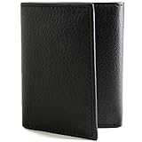 Mens Trifold Wallet RFID Blocking Leather Security Wallet for Men with ID Window
