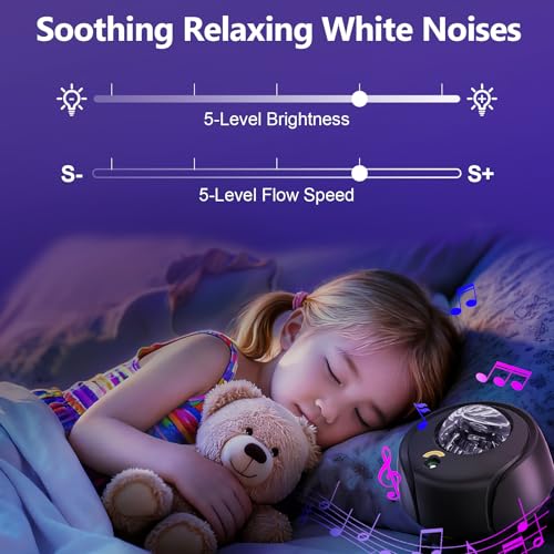 The Largest Coverage Area Galaxy Lights Projector 2.0, FLITI Star Projector, with Changing Nebula and Galaxy Shapes Night Light