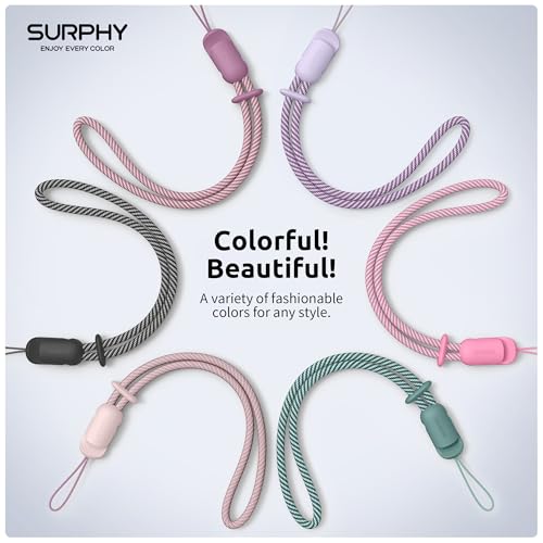 SURPHY Mobile Phone Lanyard, 3 Pack Adjustable, Compatible with Phone Case for iPhone/Samsung/Airpods and More | Set de Correas de Muñeca con Parche Resistente, Diseño Antirrobo Compatible con Móviles, Cámaras y Dispositivos USB