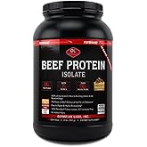 Olympian Labs Beef Protein Isolate Powder, 24g Protein, BST Free, 2 Grams BCAA's, Muscle Building Amino Acids, 32 Ounces, Flavored with Real Chocolate