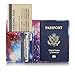 TDA Travel Passport Holder Wallet Multi-Purpose RFID Blocking ID Cards PU Leather Case Cover (Galaxy)