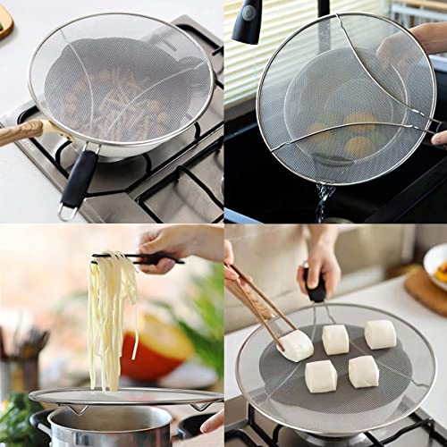 Large Splatter Screen for Frying Pan, 15 Inch Stainless Steel Grease