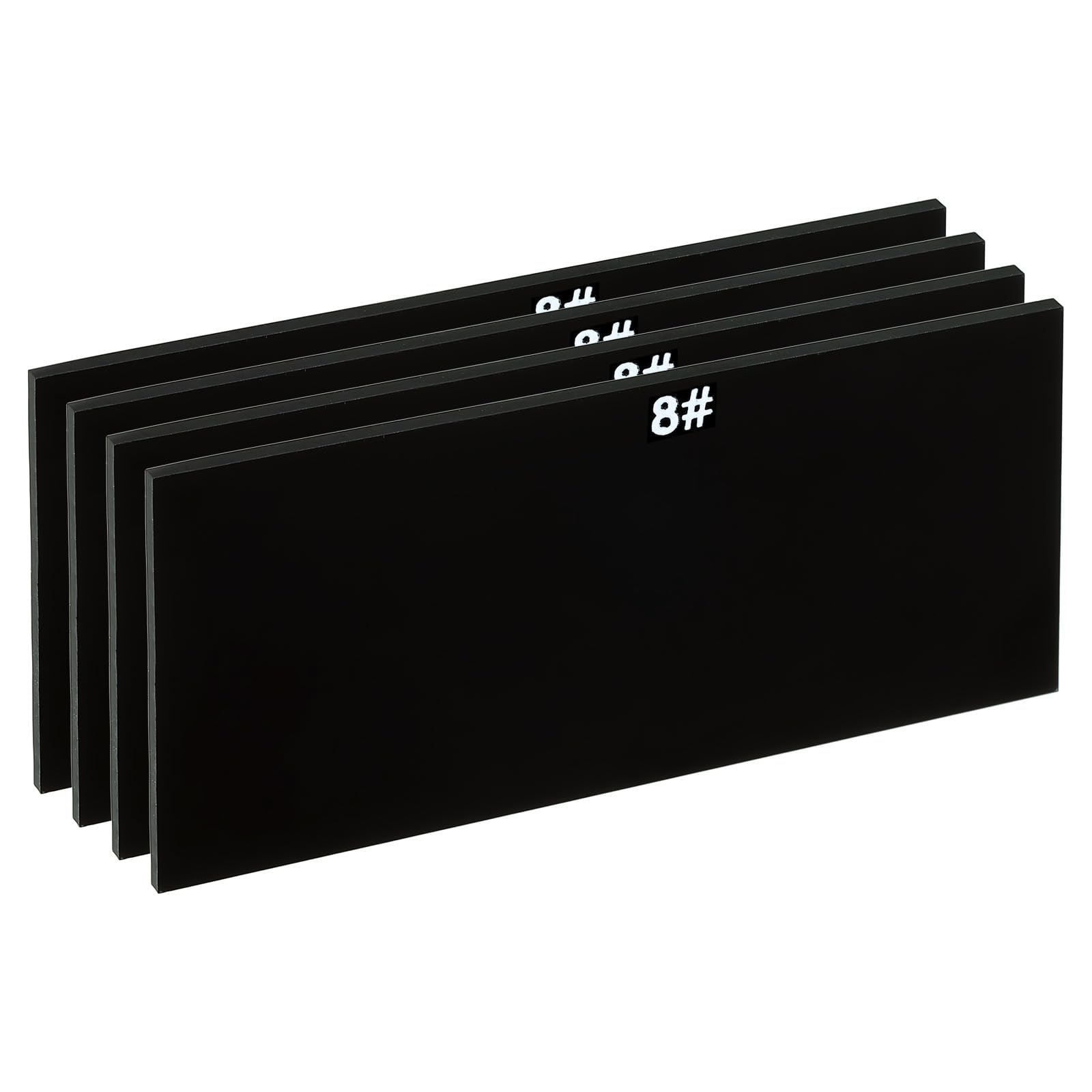 PATIKIL Welding Len Shade 8 Glass 4-1/4"x 2", 4 Pack Hardened Glass Black Darkening Filter Plates Covers Replacement for Weld Helmet Hood