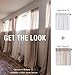 JIN CHAN Linen Like Sheer Curtain Panels for Bedroom Sheer Curtains Rod Pocket Draps for Living Room 63 inches Long 2 Panels Taupe