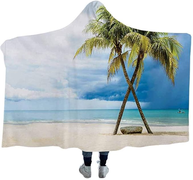 dsdsgog - Manta para Dormir de Estilo Hawaiano, Vista aérea de la Costa