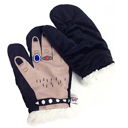 OLizeeâ„¢ Creative Funny Fingers Women's Winter Warm Gloves(Black)