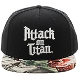 Attack On Titan Sublimated Bill Snapback Hat Black