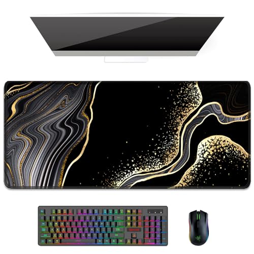 Auhoahsil Desk Pad Black Gold River