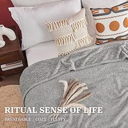 Ailemei Direct Knit Throw Blanket for Bed, Soft
