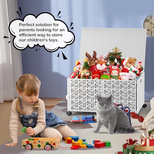 Yoleduo Toy Storage, Toy Box Chest,Toy Storage Organizer Box with Lid,70L Extra Large Toy Box