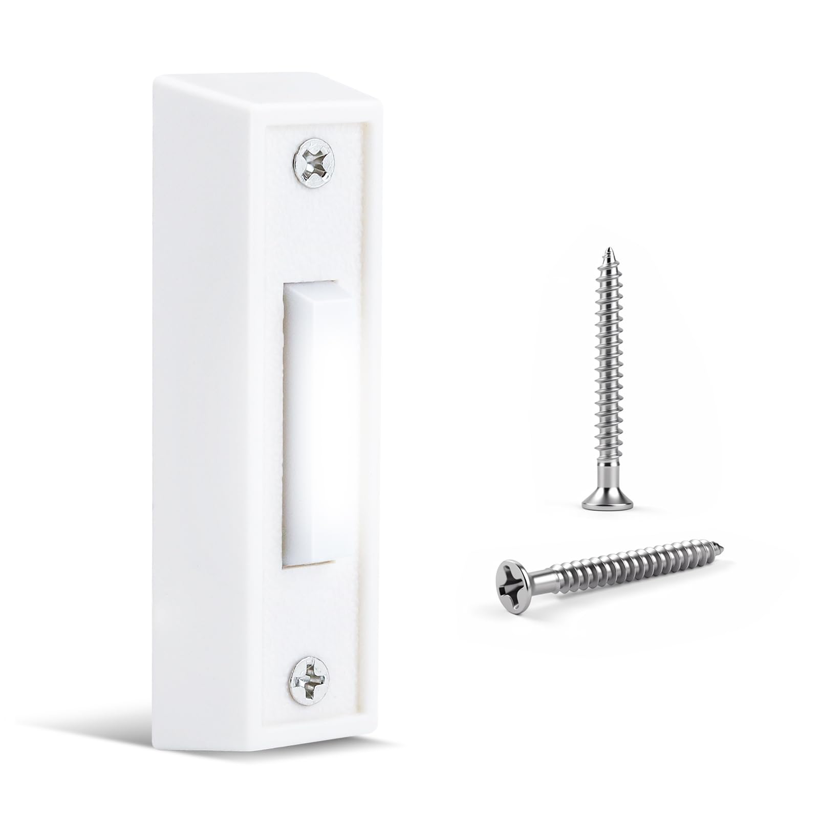 Lighted Doorbell Button, Wired Door Bell Push Button Replacement Door Bell Push Buttons LED Door Chime Wall Mounted Doorbell Switch Garage Doorbell Button (White Light)