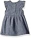 BON BEBE Baby Girls' 2 Piece Dress Set with Longsleeve Bodysuit, Flower Chambray, 6-9 Months