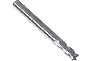 Kodiak Cutting Tools KCT136508 USA Made Premium Solid Carbide End Mill Long Series, 4 Flute, 3/8", 1" Flute Length, 4" Overall Length