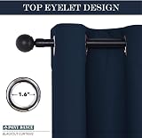 PONY DANCE Blackout Curtain Navy 52x54 Eyelet Panel Thermal Energy Saving view 4