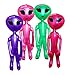 Inflatable Aliens For Girls And Boys Alien Party Decoration And Prop - Assorted Colors 36 Inch Alien Inflate Pack Of 4