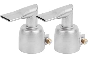 Heat Gun Nozzles, 2pcs 20mm 90 Degree Stainless Steel Hot Air Gun Nozzle, Welding Nozzle Hot Air Gun Attachments, for PP PVC 