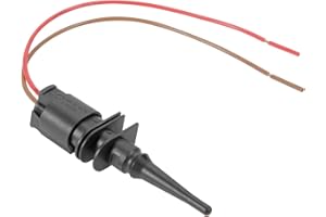 BINB ROAD Ambient Outside Air Temperature Sensor with Connector Pigtail Plug 65816936953/65816905133 + 61132359999 Compatible with BMW E46 E39 E38 X3 X5 Z4 1 3 4 5 6 7 Series