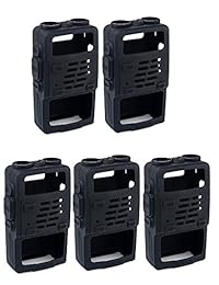Retevis goma suave Handheld 2 Way Radio Case Holster Protección para Baofeng bf-uv5r uv-5rv UV-5RE UV5R + uv-985 Retevis rt-5r rt-5rv Walkie Talkies (5 Pack)
