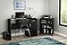 South Shore 1-Door Printer Stand with Storage on Wheels, Pure Black (7270691)