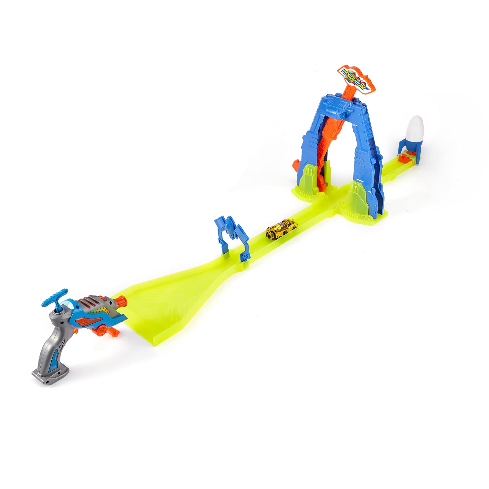 LA LÉGENDE DE SPARK FR222033 Spark Legend-Pendulum 1 Turbo Reactor Launcher + 18 MPH Hardy Vehicle Clock Track True to TV Series-Toy Car Child 5+, Multicolored