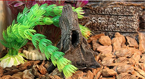 MM PET SUPPLIES Resin Ornaments Tree Root for Reptile Amphibians Terrarium Vivarium Habitat Aquarium Landscape Decoration Hideouts Hiding Places Reptile Tree Trump Cave Turtle Cave Decor (NS-48)