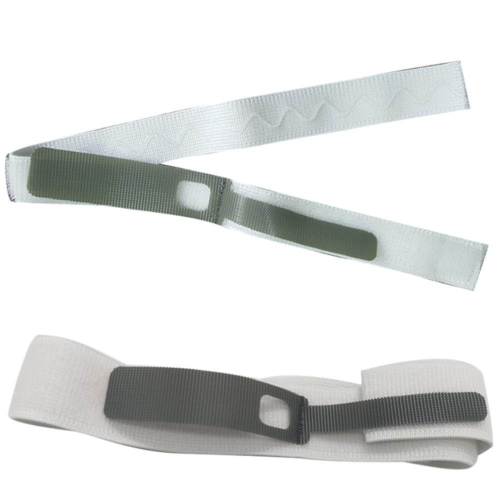 HEALLILY Catheter Tube Holder Strap Leg Urinary Bag Fixation Tape Wrap Band 2pcs (White)