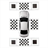NOOFNO 360-Degree Car Camera Calibration Mats, Diagnostic Grid Cloth Tools for Panoramic Bird's-Eye Vehicle Backup DVR System, H + A