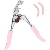 dearcloud Sky High Eyelash Curler with 2 Replacement Pads (Silver) | Precision curl plate &middot; 2 silicone replacement pads included &middot; for all lash types &middot; Silver