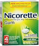 Nicorette Gum 4mg Fresh Mint - 100 ct, Pack of 3