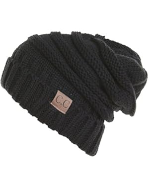 Funky Junque’s C.C. Trendy Warm Oversized Chunky Soft Oversized Cable Knit Slouchy Beanie