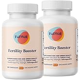 FullWell Fertility Booster for Men & Women, Conception Support for Healthy Egg Quality, Sperm Motility and Strength Dietitian-Formulated|Ashwagandha, CoQ10 & NAC,3rd Party Tested, 60 Servings, Capsule