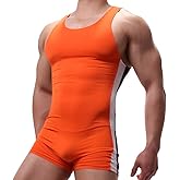 SPNSSTCR Men Bodysuit Sports Gym Athletic Supporters Undershirts Boxers Wrestling Singlets Jumpsuits Leotard