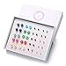 Onnea Multi Pairs Disc Ball Earrings Set for Girls, Hypoallergenic (20Pairs (Daisy))