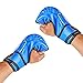 Flexzion Half Finger Boxing Gloves (Blue) - Grappling MMA Muay Thai UFC Sparring Punch Ultimate Mitts Sanda Fighting Training Sandbag Equipment Pair for Adult Men