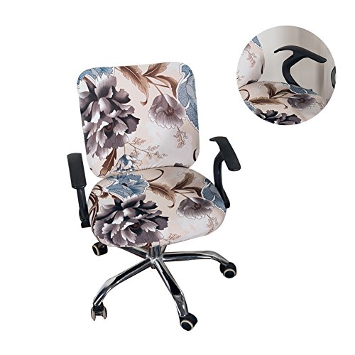 Office Computer Chair Cover Printing Rotating Armchair Cover Slipcover - Thumbnail 4