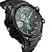 Aposon Mens watch Outdoor Military Dual Time Digital Watch Waterproof Wrist Sport Watch with LED Display, 98ft 30M Water Resistant, Multifunctional, Back Light, 24H Time - Green