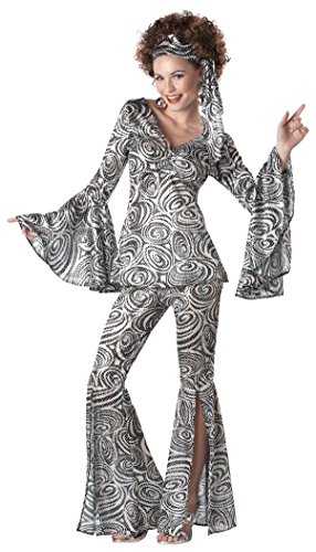 California Costumes Women's Adult Foxy Lady Costume and Wig Bundle